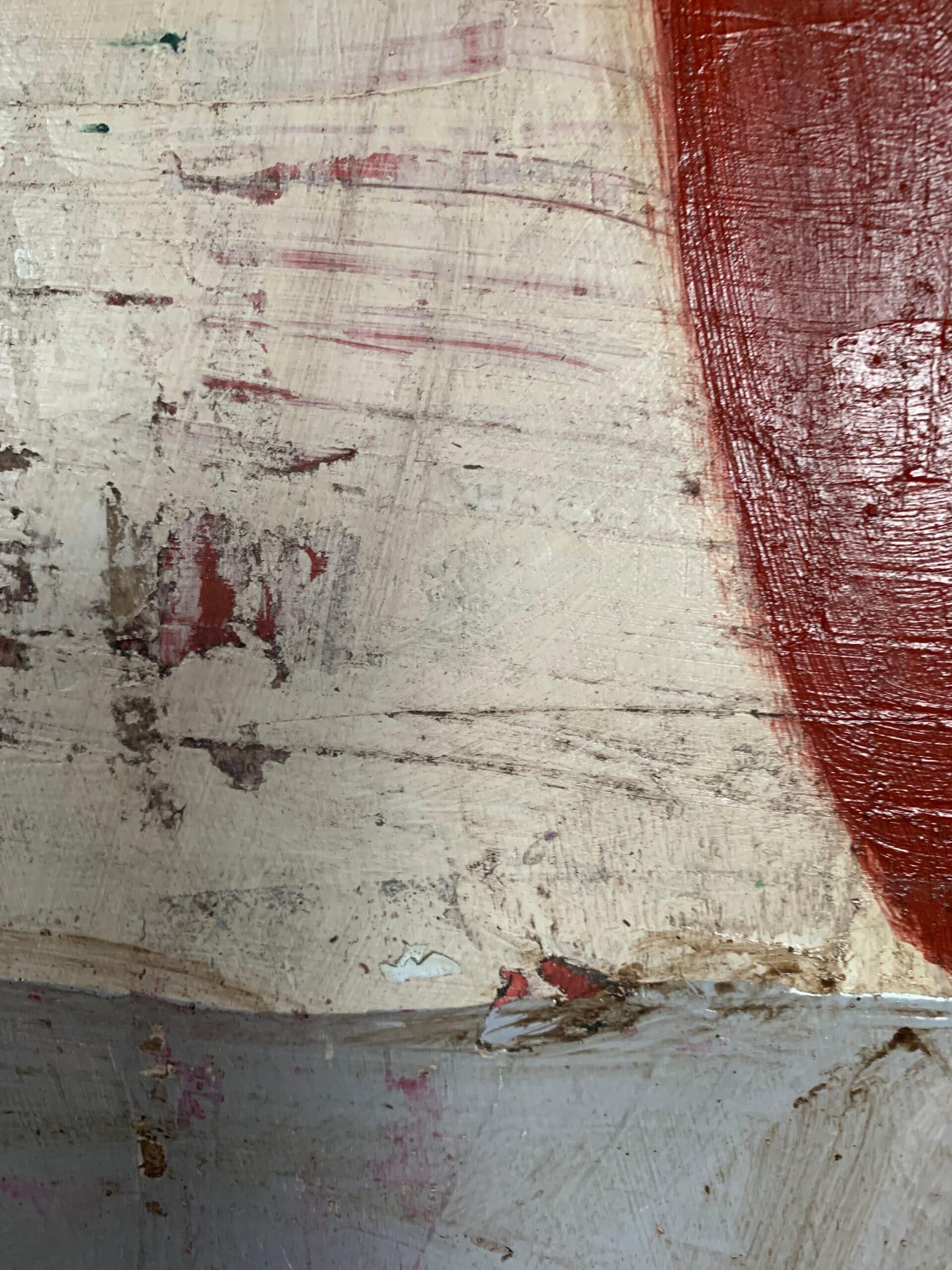 The Pot Carrier - Portrait aux couleurs vives, femmes, texture, visage - Marron Portrait Painting par Nicolle Menegaldo