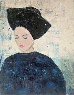 Frau mit schwarzem Hut
