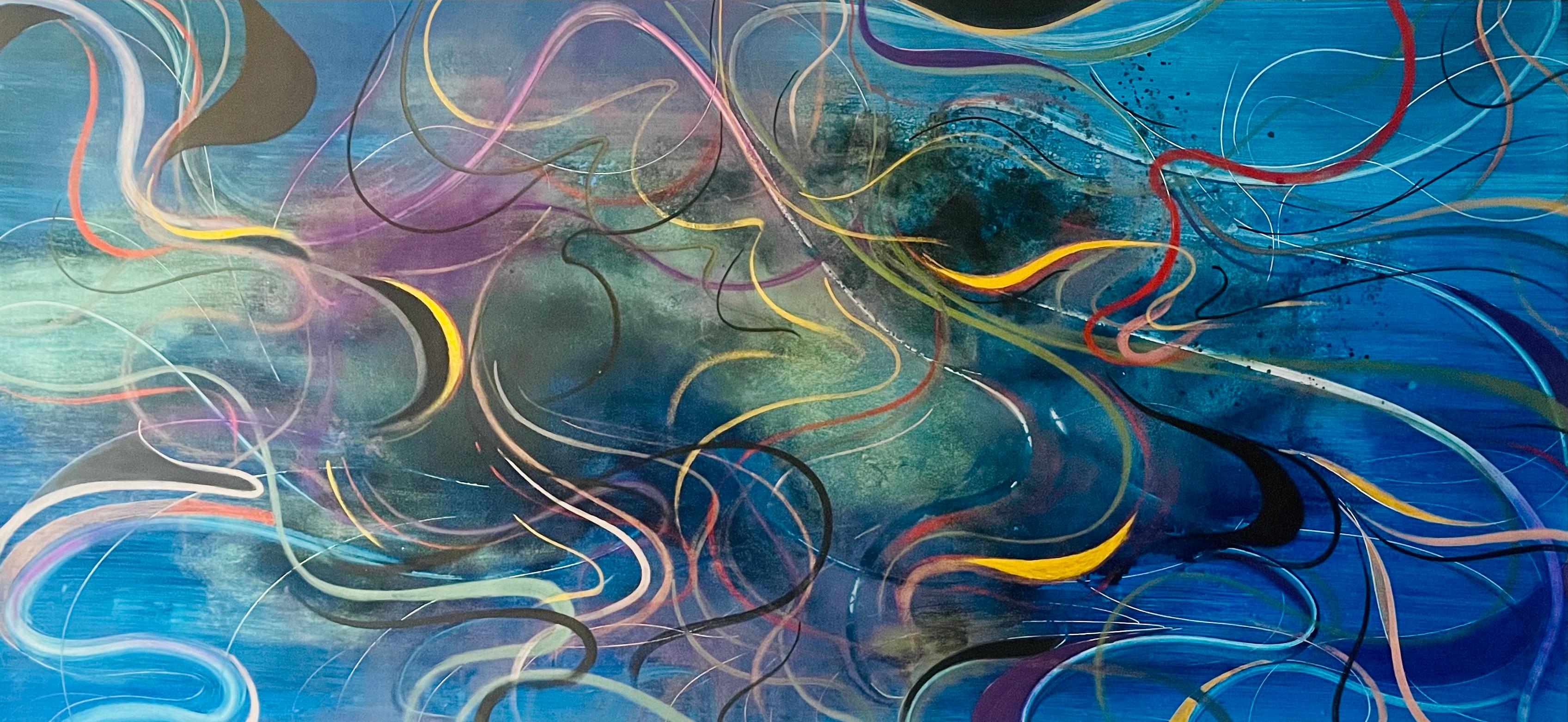Abstract Painting di Nicolás Guzmán - Blu