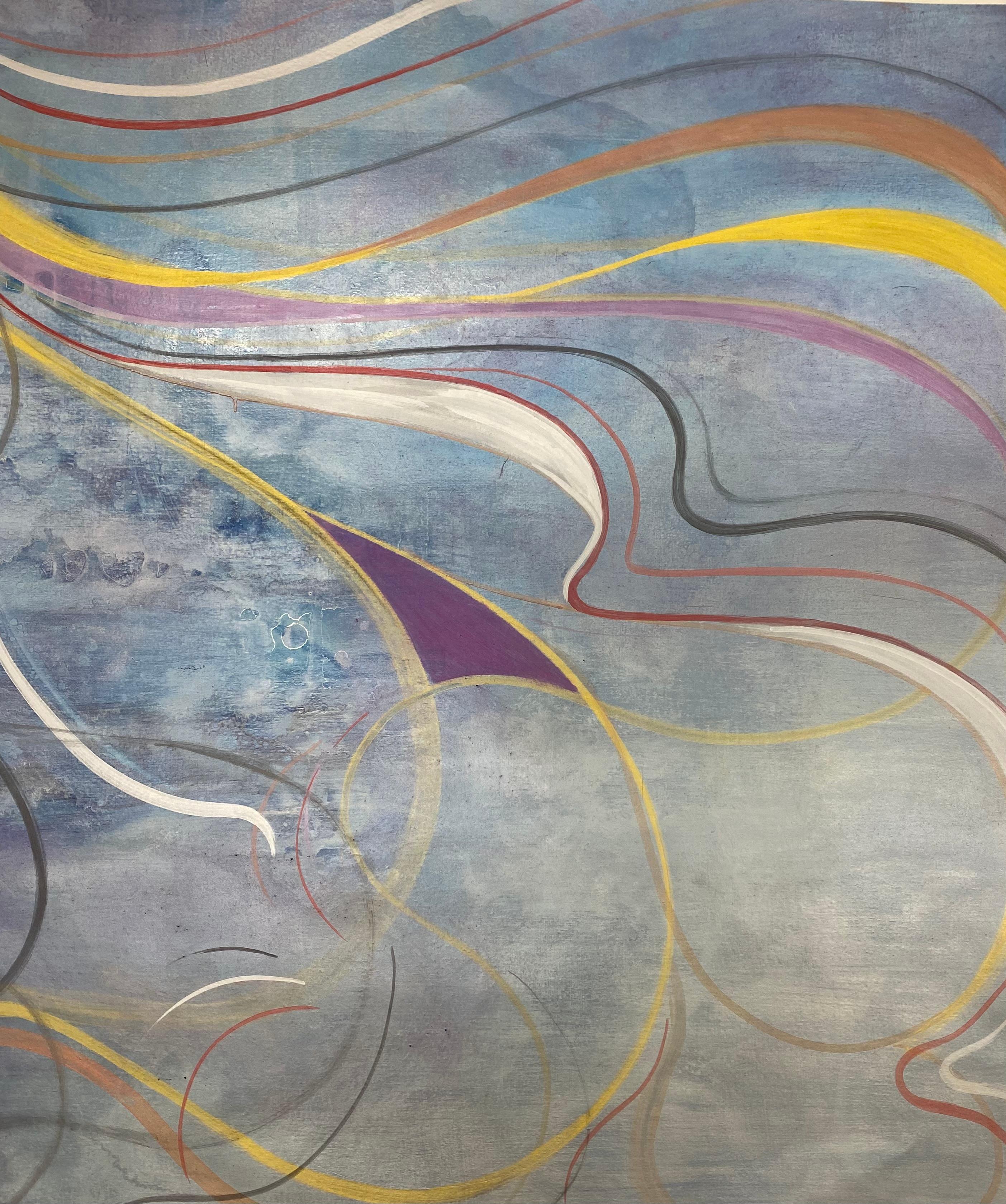 Blassblau (Grau), Abstract Painting, von Nicolás Guzmán