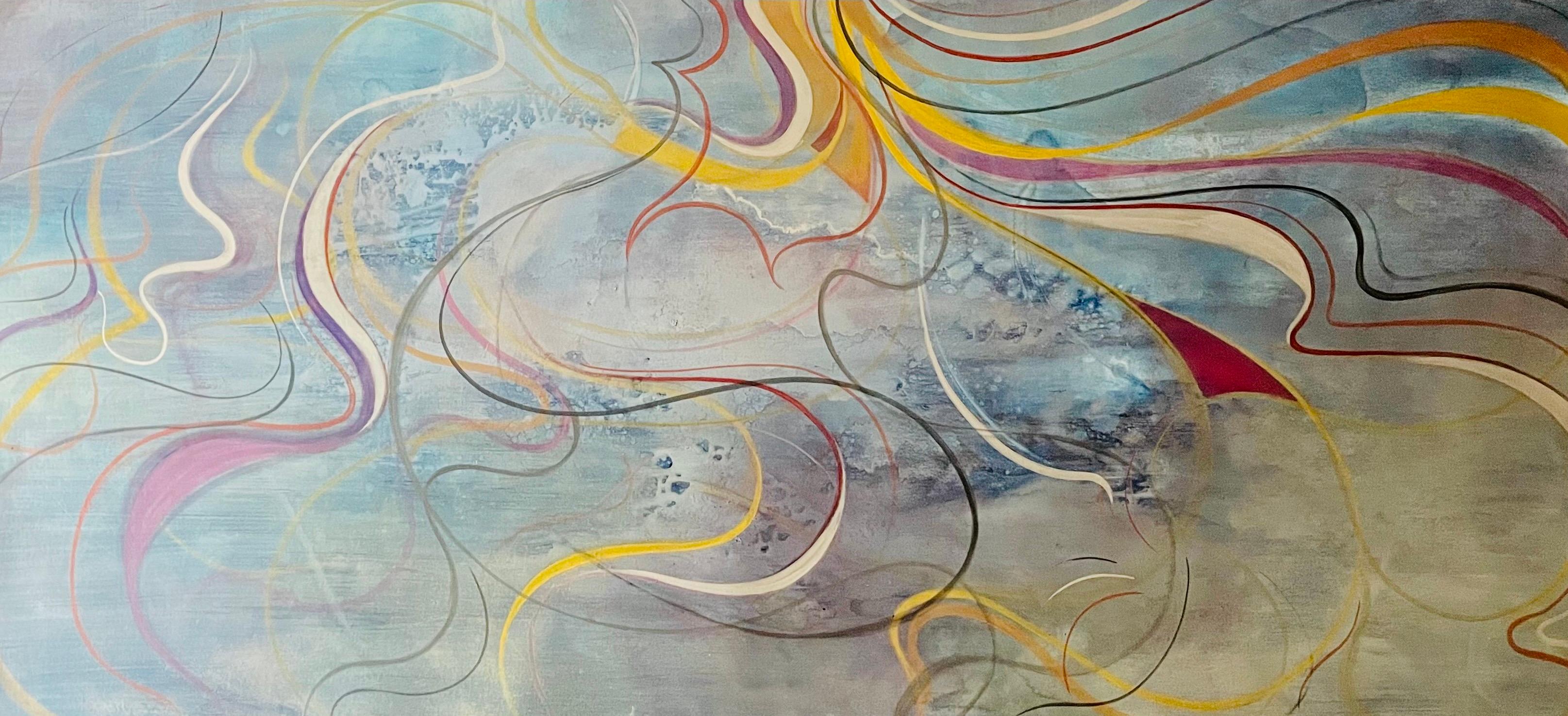 Nicolás Guzmán Abstract Painting – Blassblau