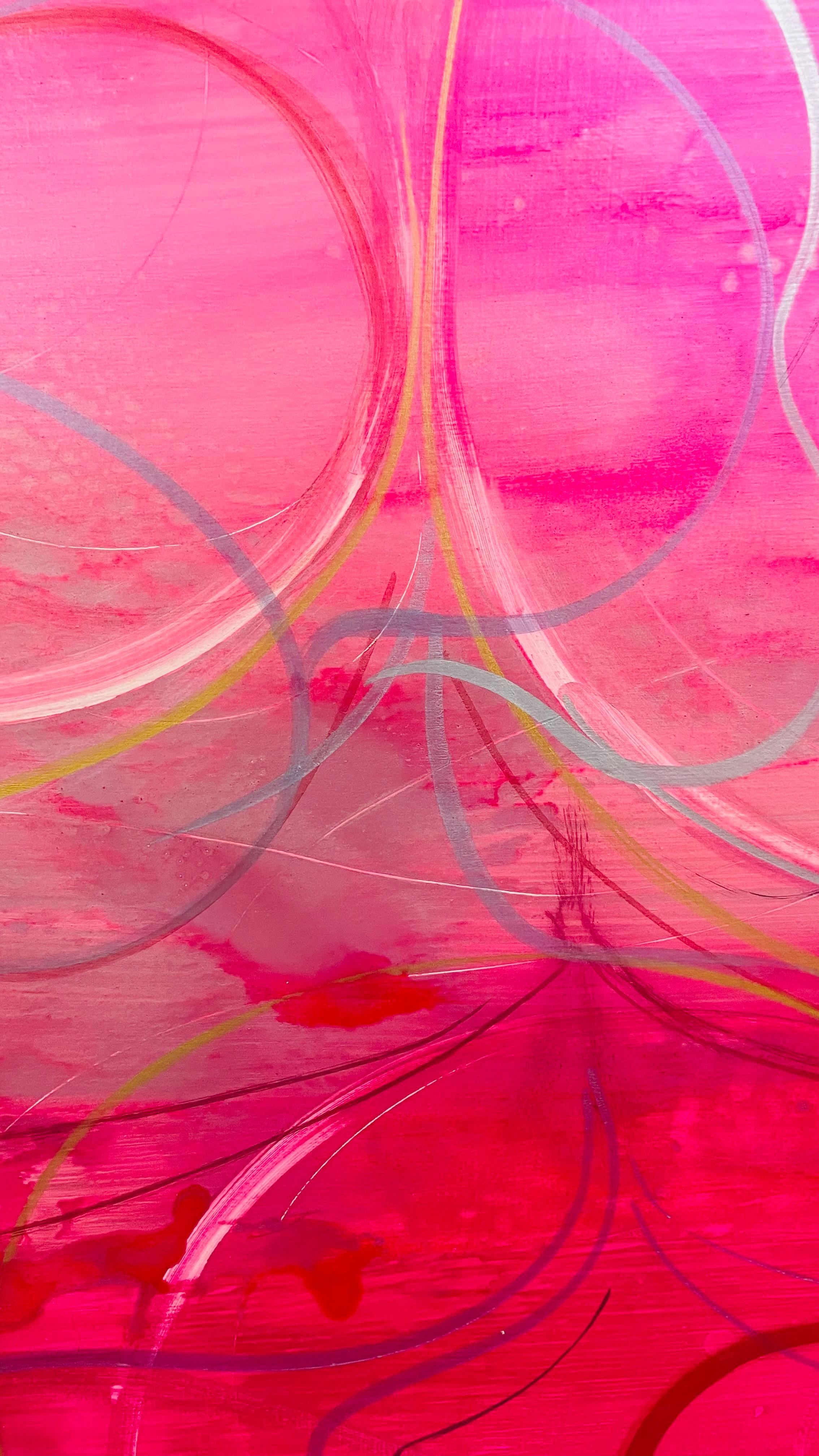 Pink - Abstract Painting by Nicolás Guzmán