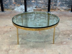 Nicos Zographos Brass and Glass Coffee Table, 1970