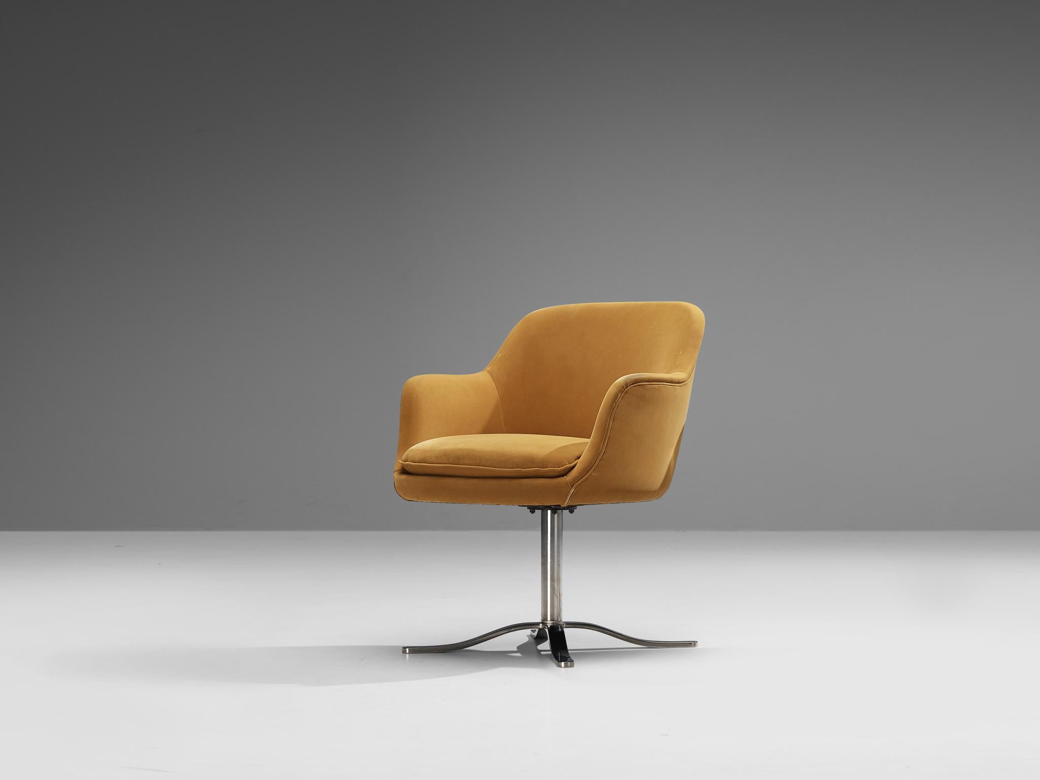 orange bucket chair