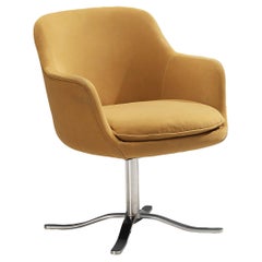 Nicos Zographos 'Bucket' Dining Chair in Ocher Yellow Velvet