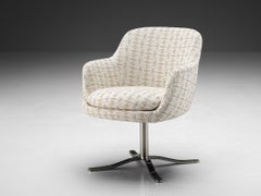Nicos Zographos 'Bucket' Dining Chair in Patterned Upholstery