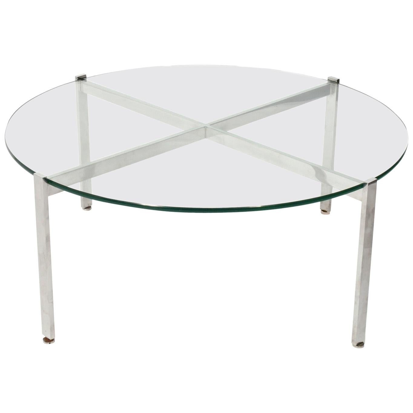 Nicos Zographos Chrome X-Base Coffee Table For Sale