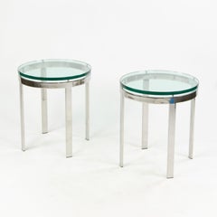 Nicos Zographos Designs Limited Glass Stainless Side Table from SOM Project