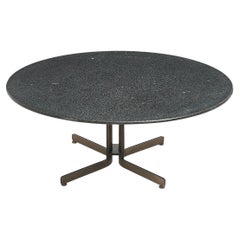 Nicos Zographos Granite and Bronze Dining Table, 1980