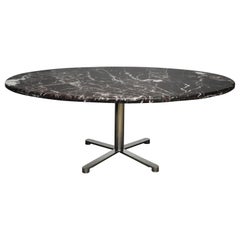 Nicos Zographos Marble and Stainless Steel Dining Table