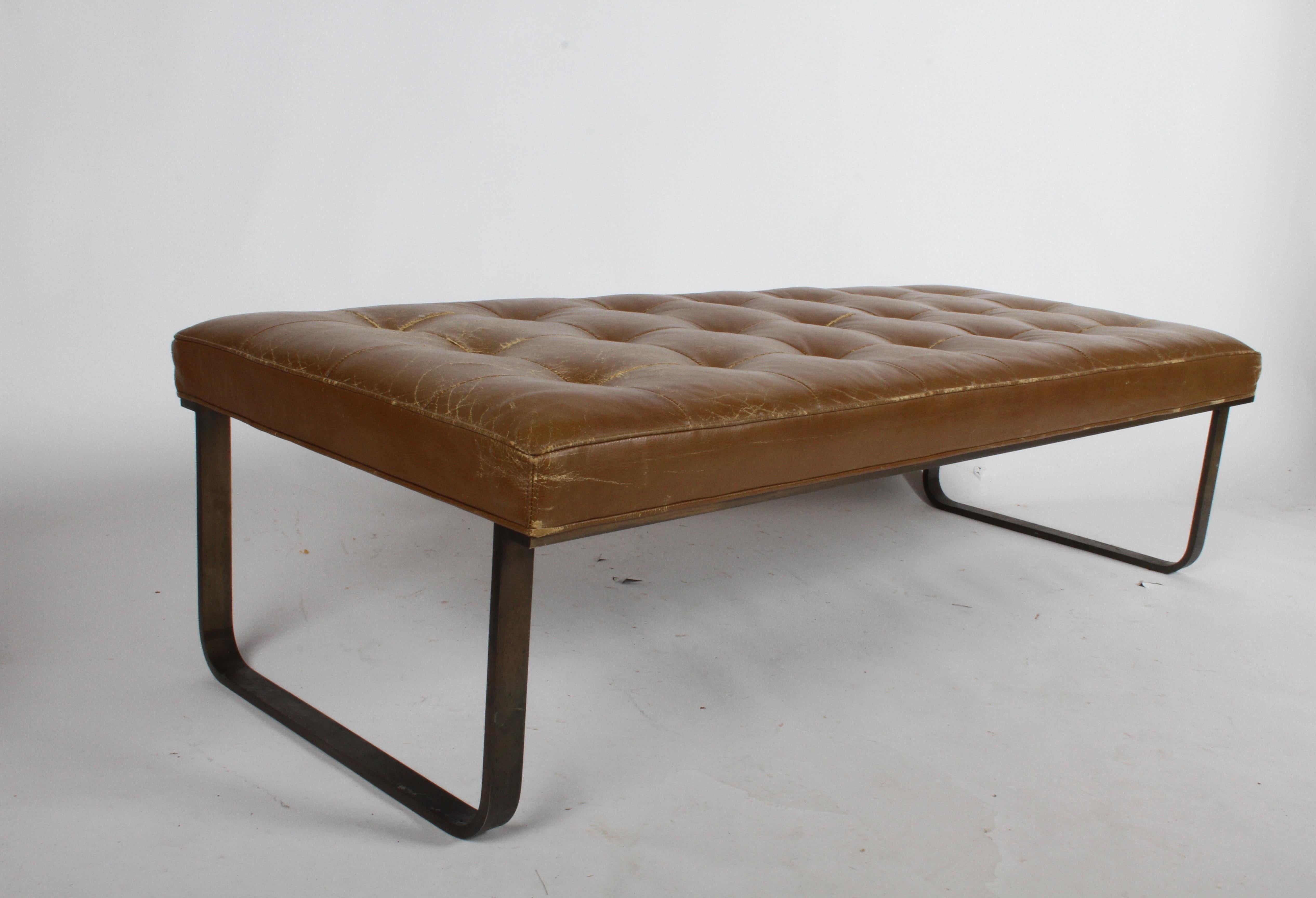 Nicos Zographos Museum Bench with Bronze Base For Sale 1