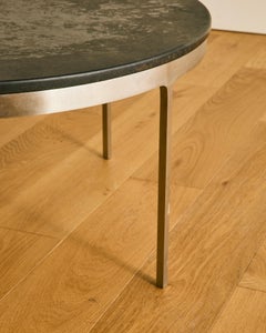 Nicos Zographos Slate and Brushed Metal Coffee Table