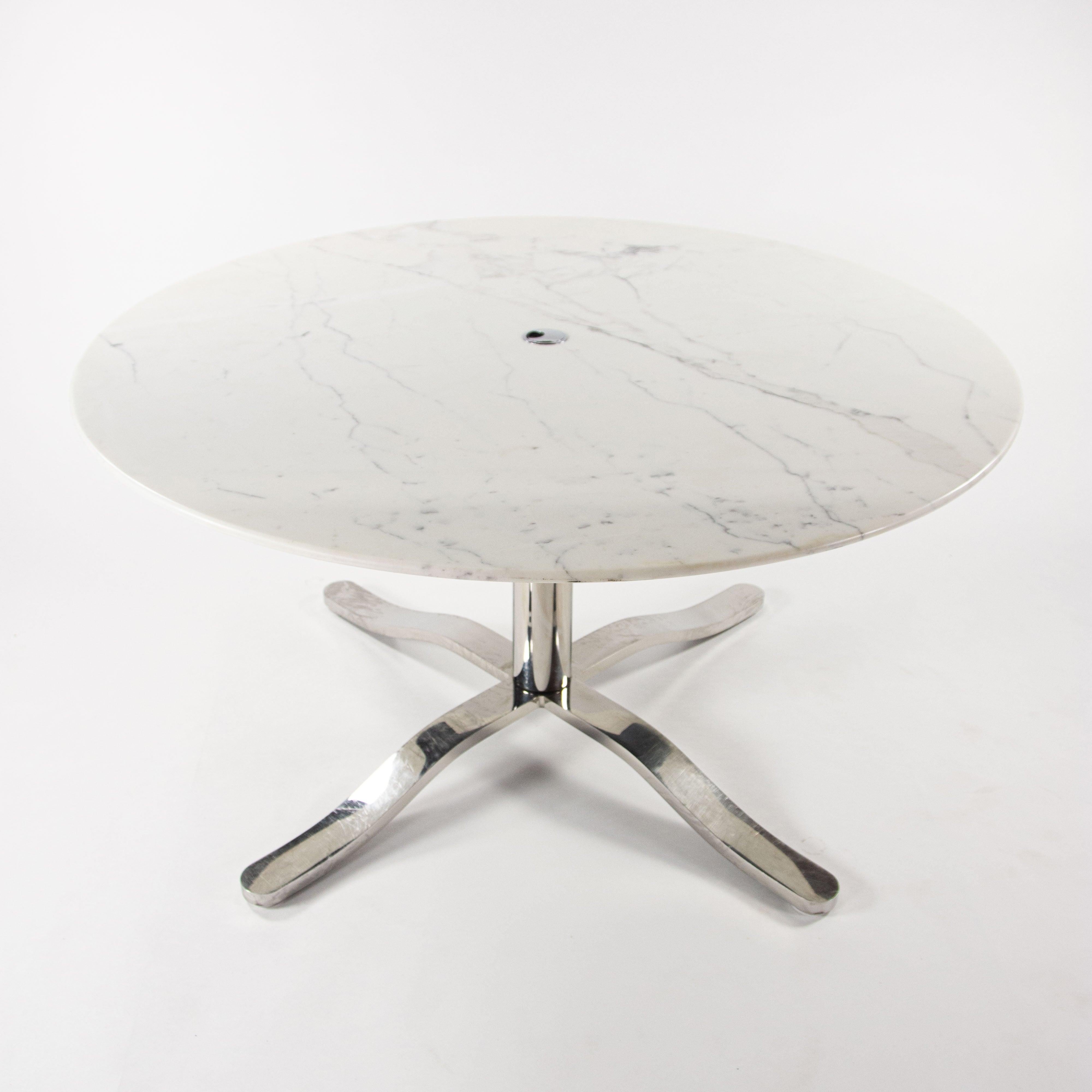 Modern Nicos Zographos White Marble Alpha Dining Conference Table from SOM Project For Sale