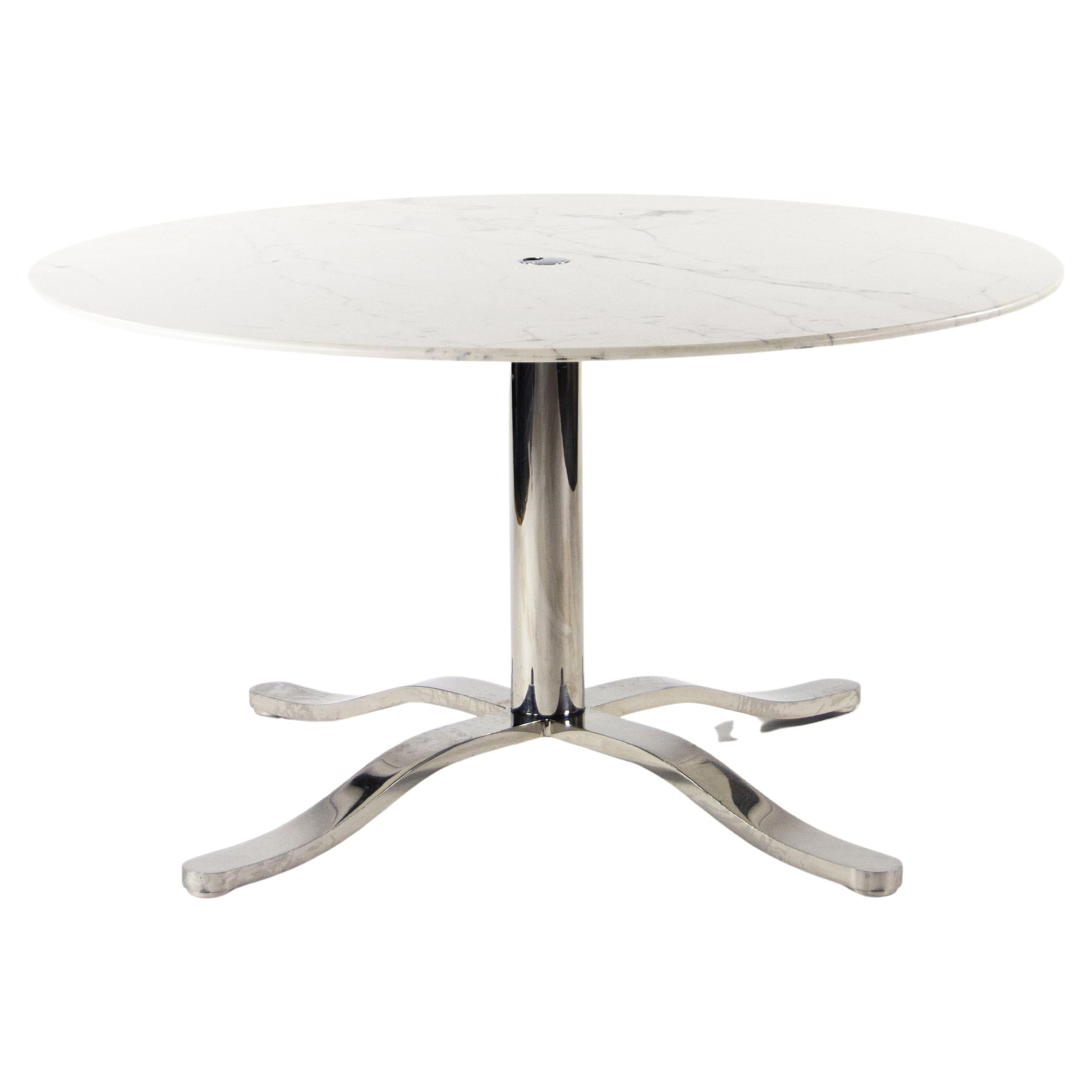 Nicos Zographos White Marble Alpha Dining Conference Table from SOM Project For Sale