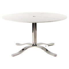 Vintage Nicos Zographos White Marble Alpha Dining Conference Table from SOM Project