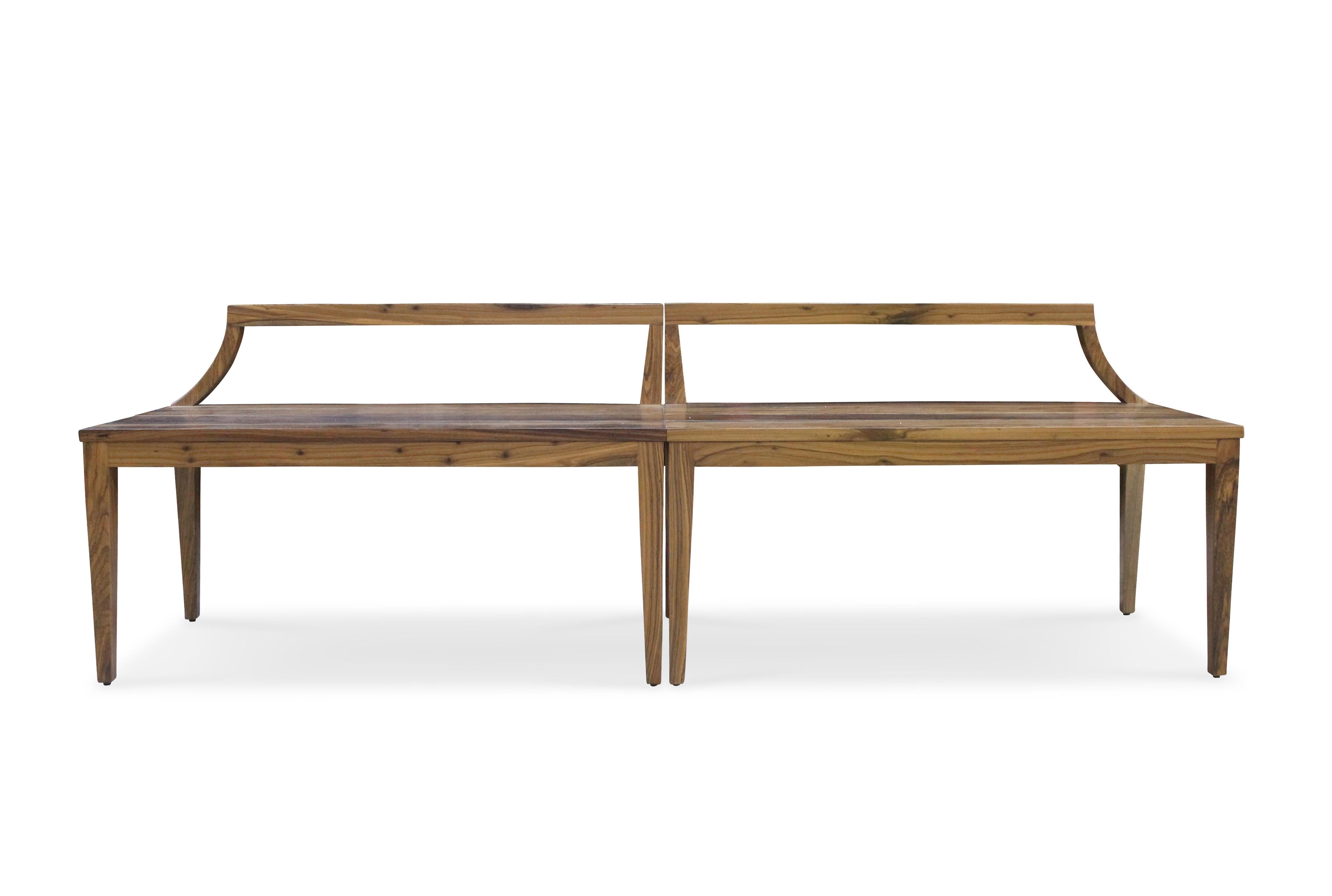 Moderne anpassbare Bank aus Argentinischem Palisanderholz von Costantini, Nicostrato im Angebot 4