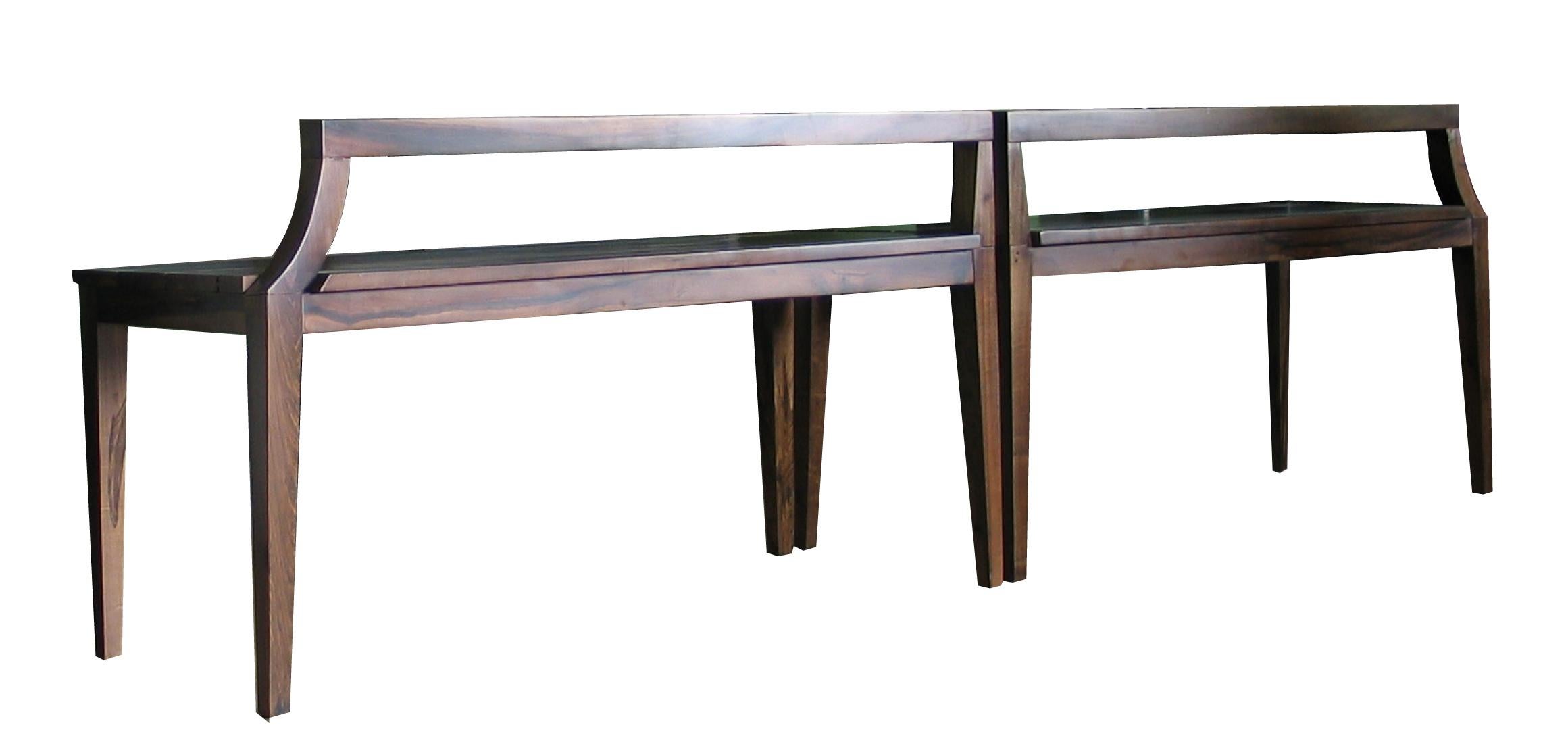 Moderne anpassbare Bank aus Argentinischem Palisanderholz von Costantini, Nicostrato im Angebot 5