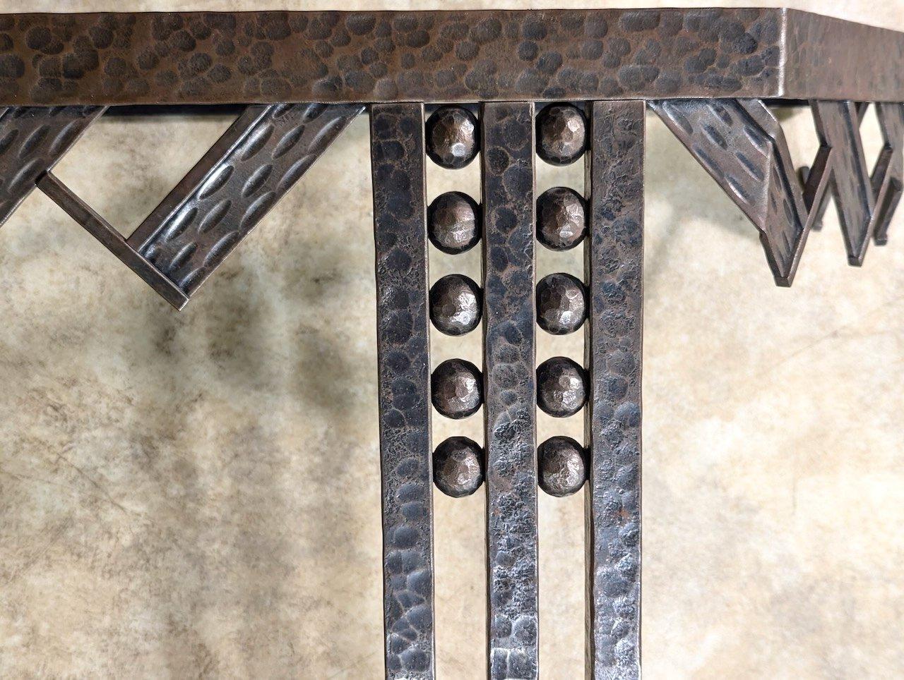 Art Deco Nics Freres forged iron console For Sale