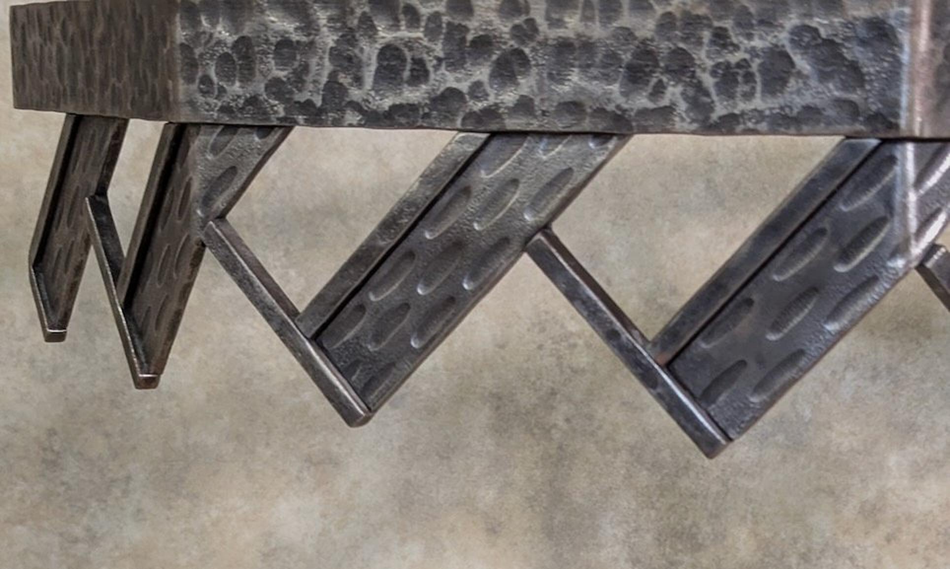 Early 20th Century Nics Freres forged iron console For Sale