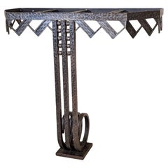 Antique Nics Freres forged iron console