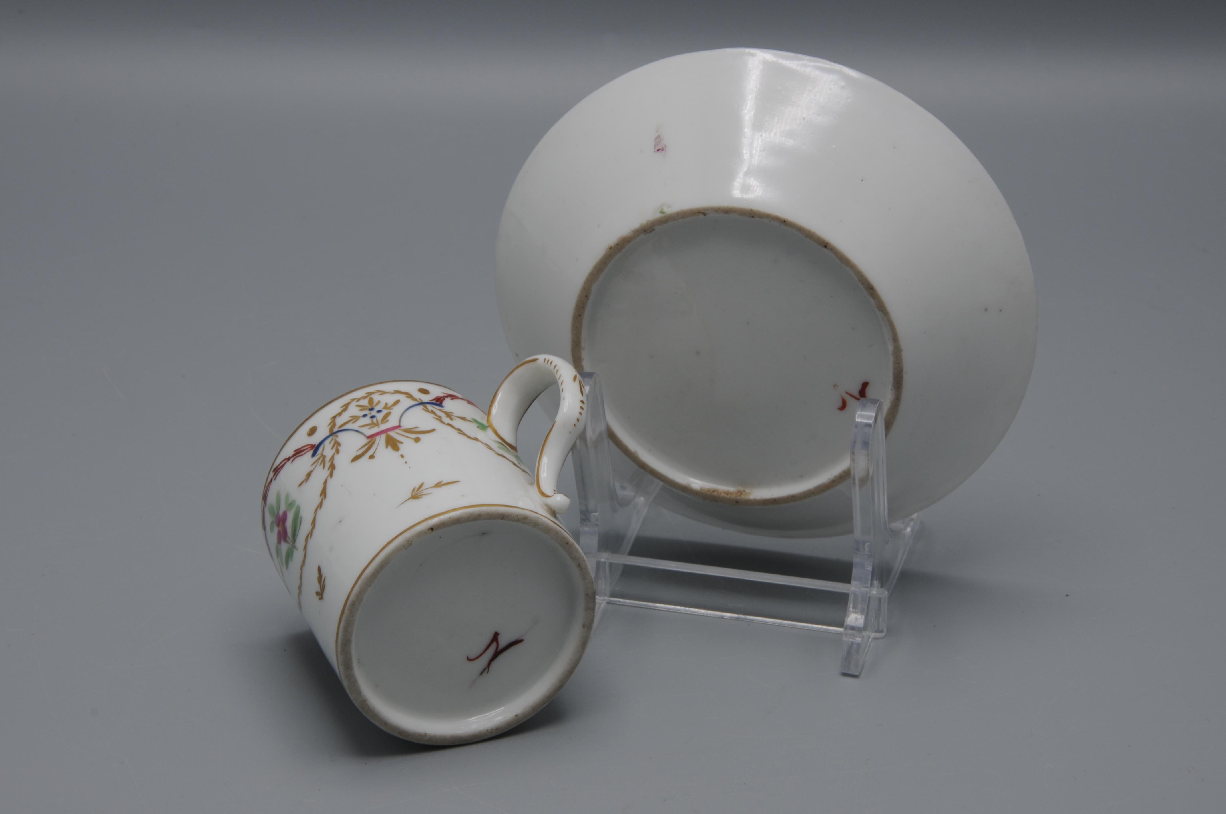Niderviller - Porcelain Cup and Saucer - early 19th century, France For Sale 1