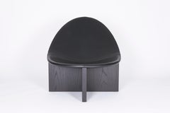 Nido Black in Black Oak Lounge Chair by Estudio Persona