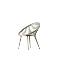 Nido Solid Wood Chair, Walnut in Hand-Made Natural Grey Finish, Contemporary