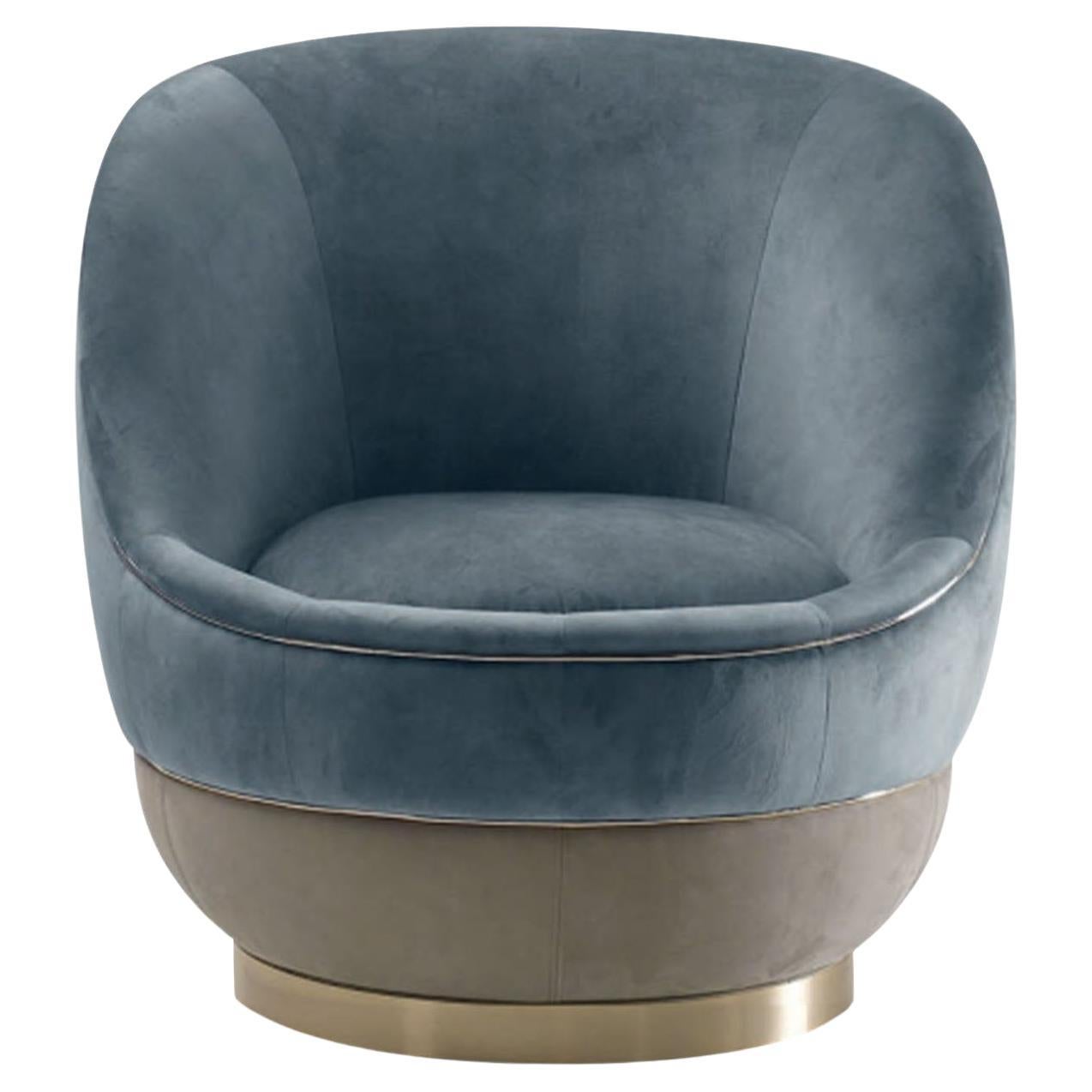 Stately Pair of Powder Blue Armchairs For Sale at 1stDibs