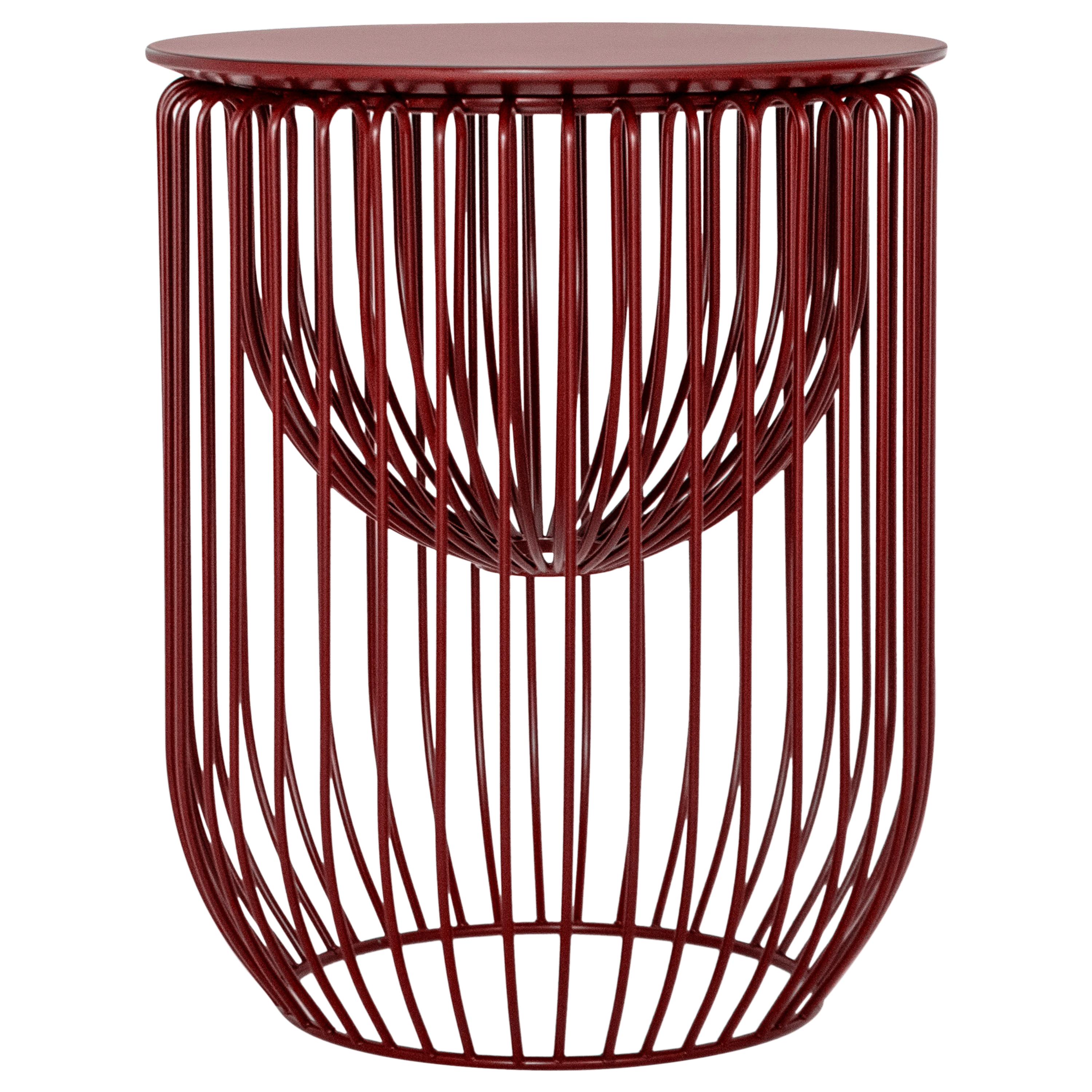 Nido Stool in Red Wine For Sale