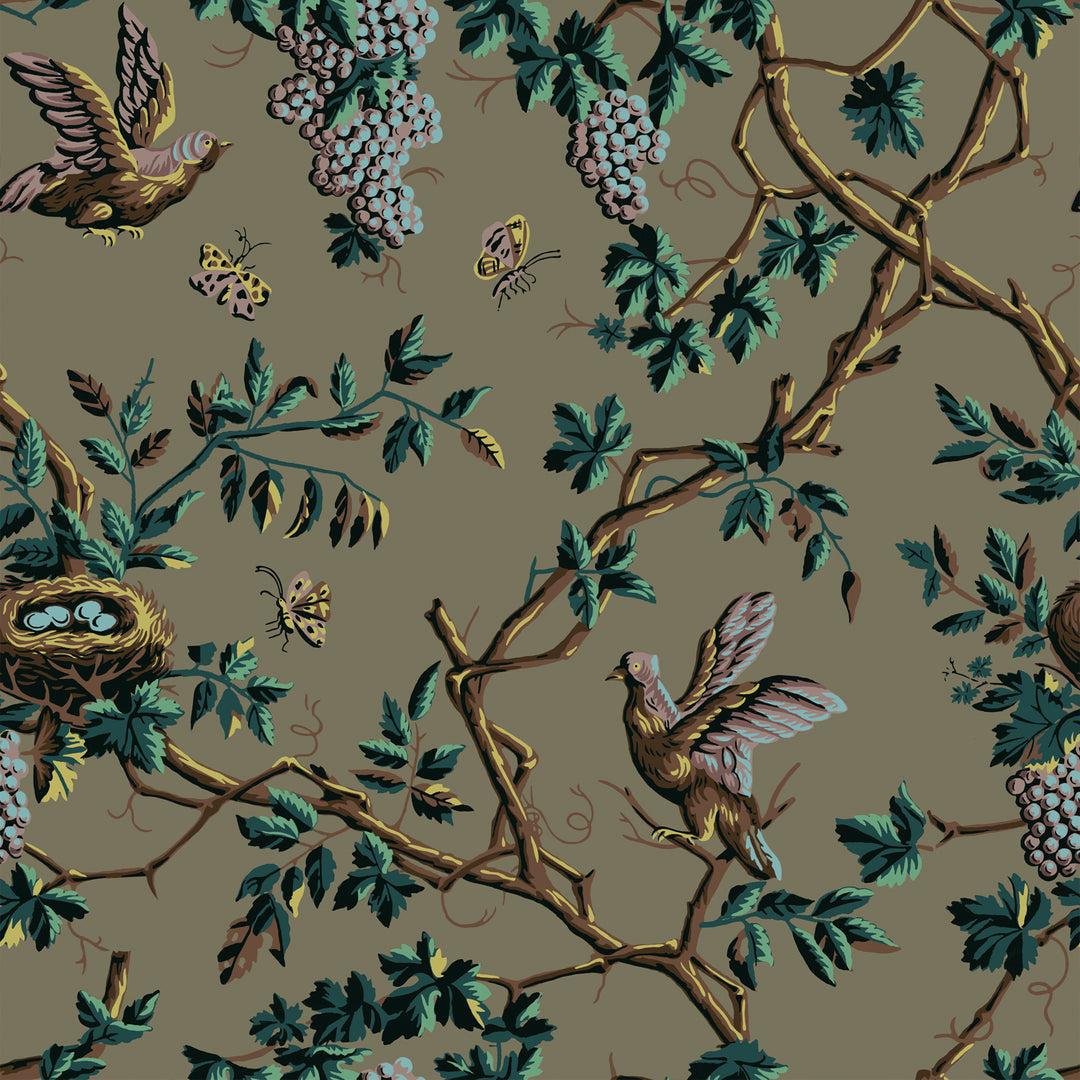French 'Nids d'Alouettes' wallpaper by Papier Français, collection BNF N°1 For Sale
