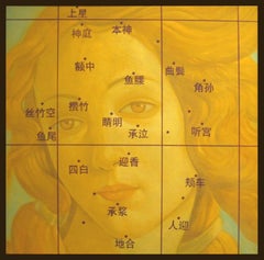 Venus - classical baroque portrait, chinese characters, oil on canvas