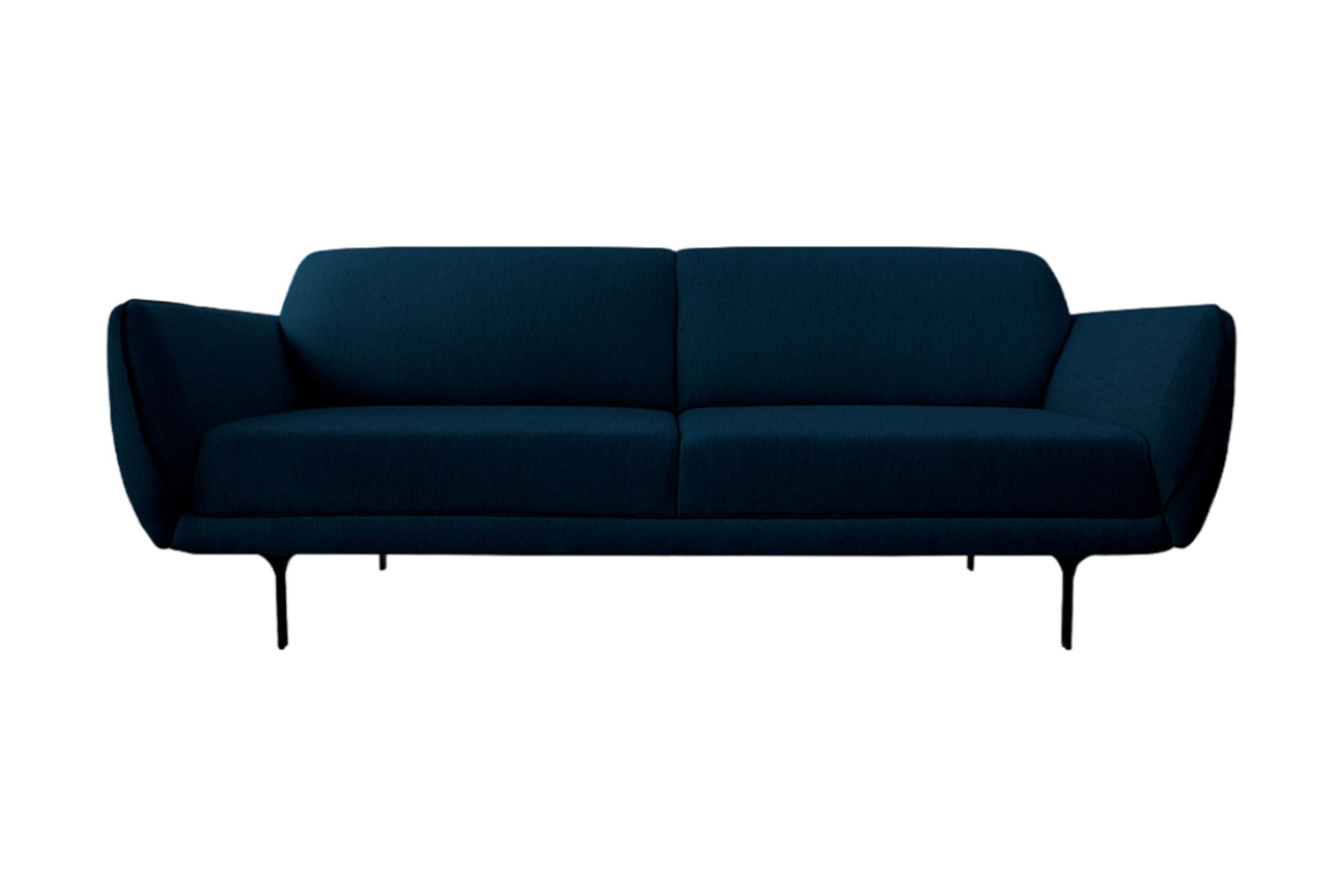 „Nie“ Sofa im minimalistischen Stil in grauem Stoff (Moderne) im Angebot