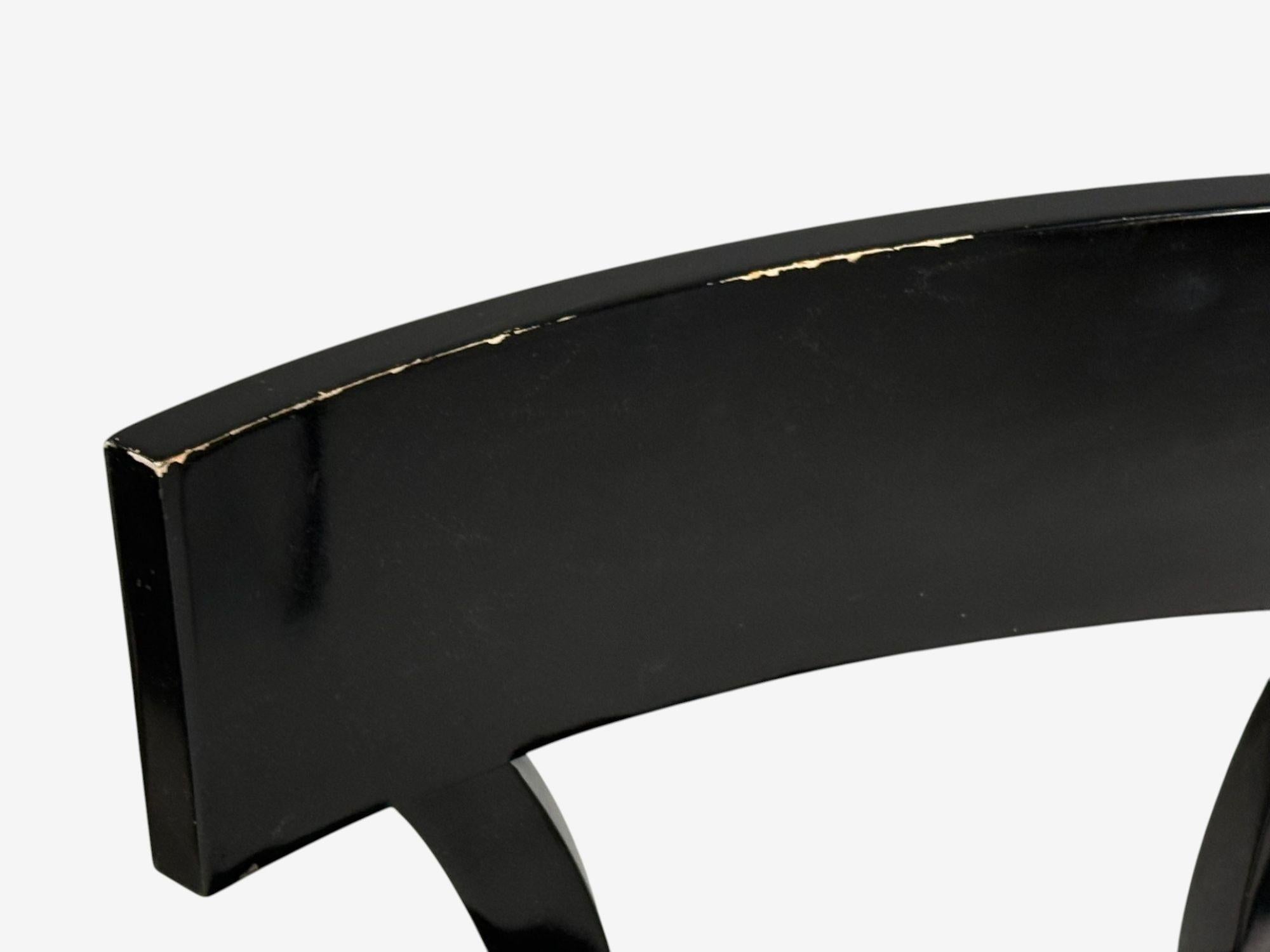 Niedermaier, Ebonized Wood, Leather, Klismos Dining Chairs, USA, 21st C. im Angebot 6