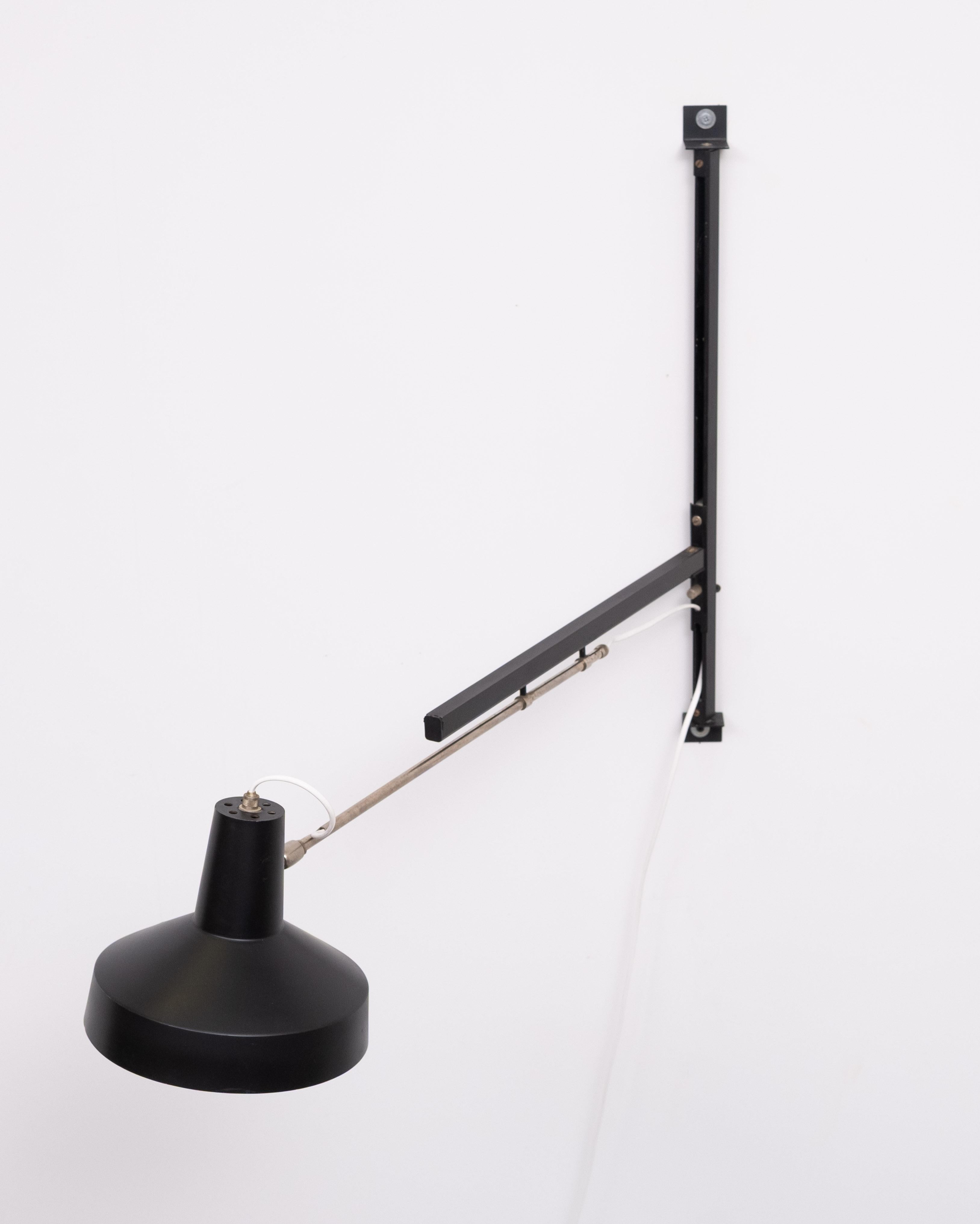 Niek Hiemstra Evolux Telescope wall lamp 1960s Holland in vendita 3