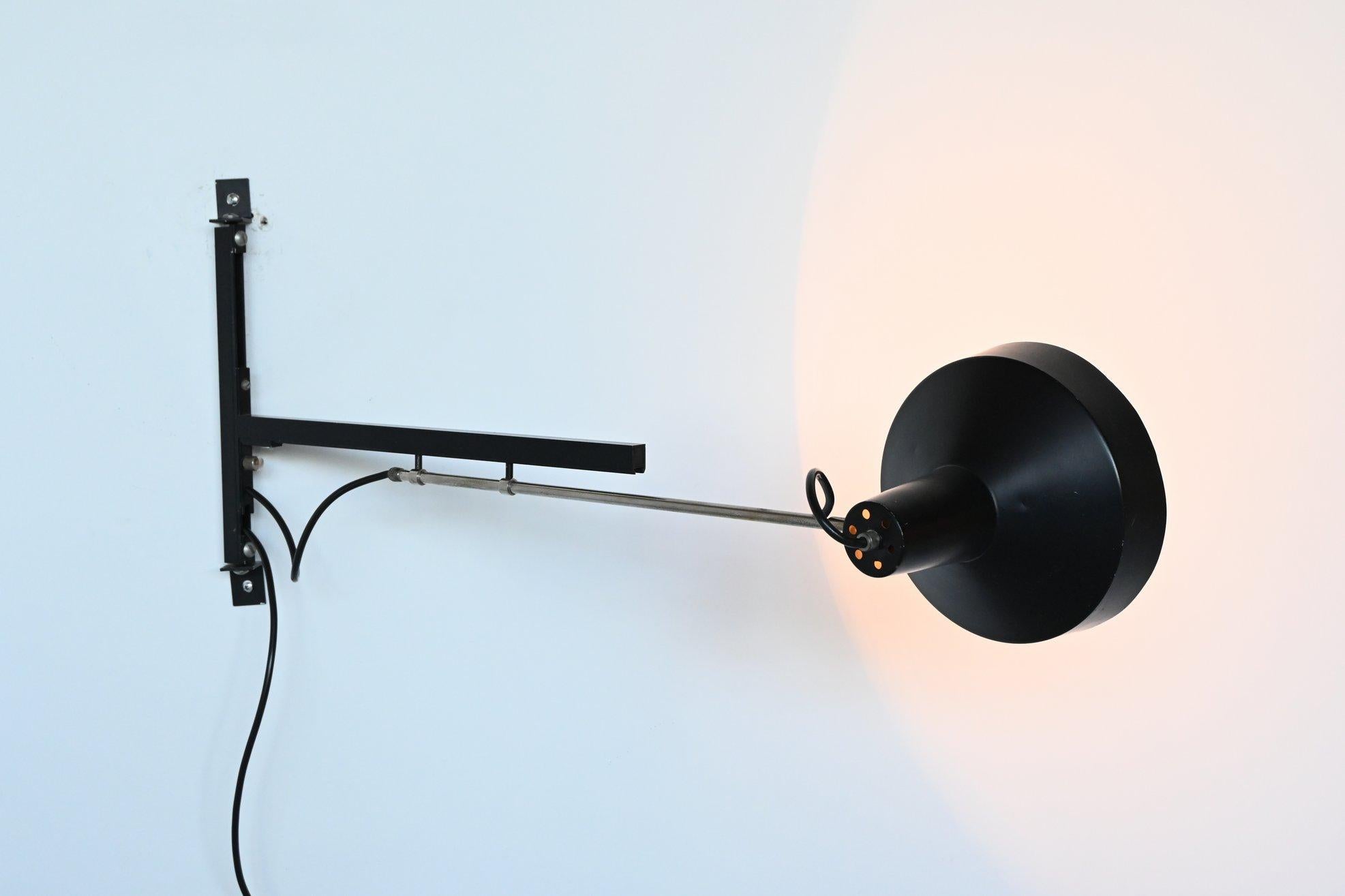 Mid-Century Modern Niek Hiemstra Telescope Wall Lamp Hiemstra Evolux, the Netherlands, 1960