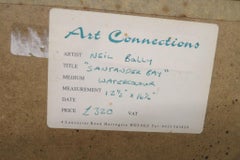 Original Colorful Spanish 20thCentury impressionist Watercolour SANTANDER SPAIN