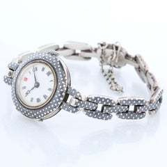 A. Silver Niello Orologio da polso da donna a carica manuale