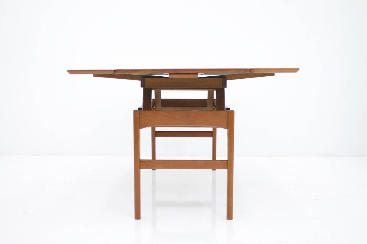 Mid-20th Century Niels Bach Adjustable Coffee or Dining Table in Teak by Randers, 1960s