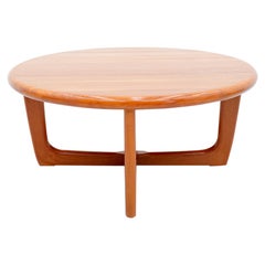 Niels Bach Round Teak Coffee Table Denmark 1970s