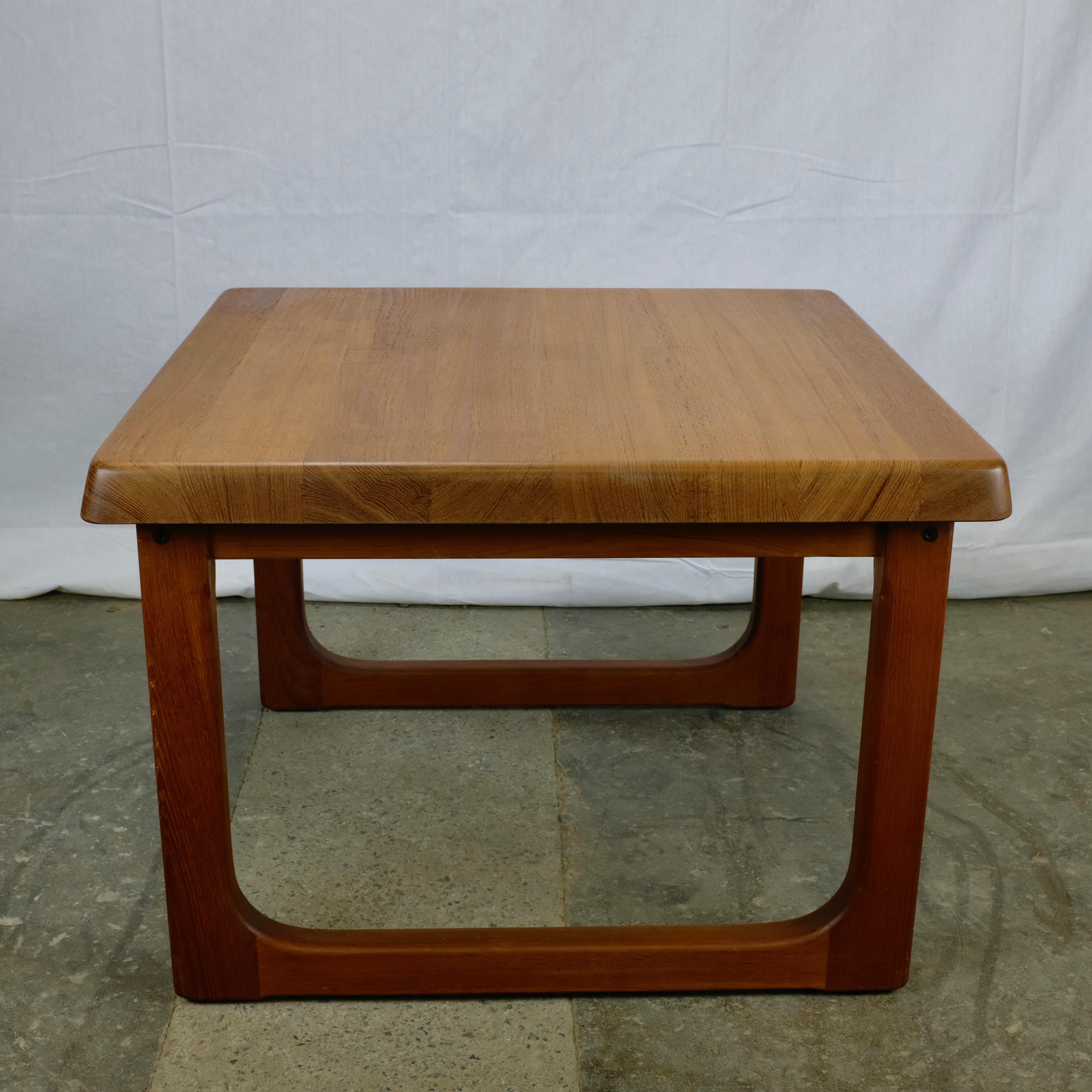 Scandinavian Modern Niels Bach Solid Teak Coffee Table For Sale