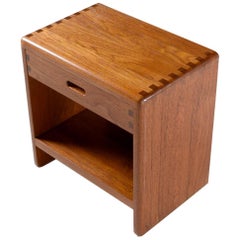 Niels Bach Solid Teak Danish Modern Nightstand End Table