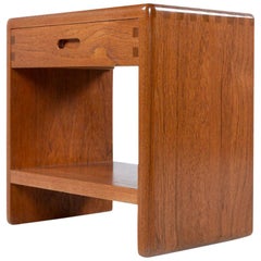 Niels Bach Solid Teak Danish Modern Nightstand End Table