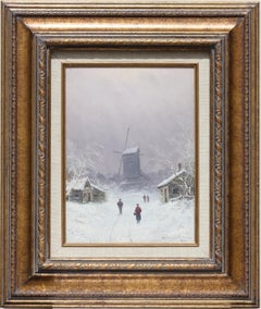 Niels Christensen "Winter Day" Oil on Board