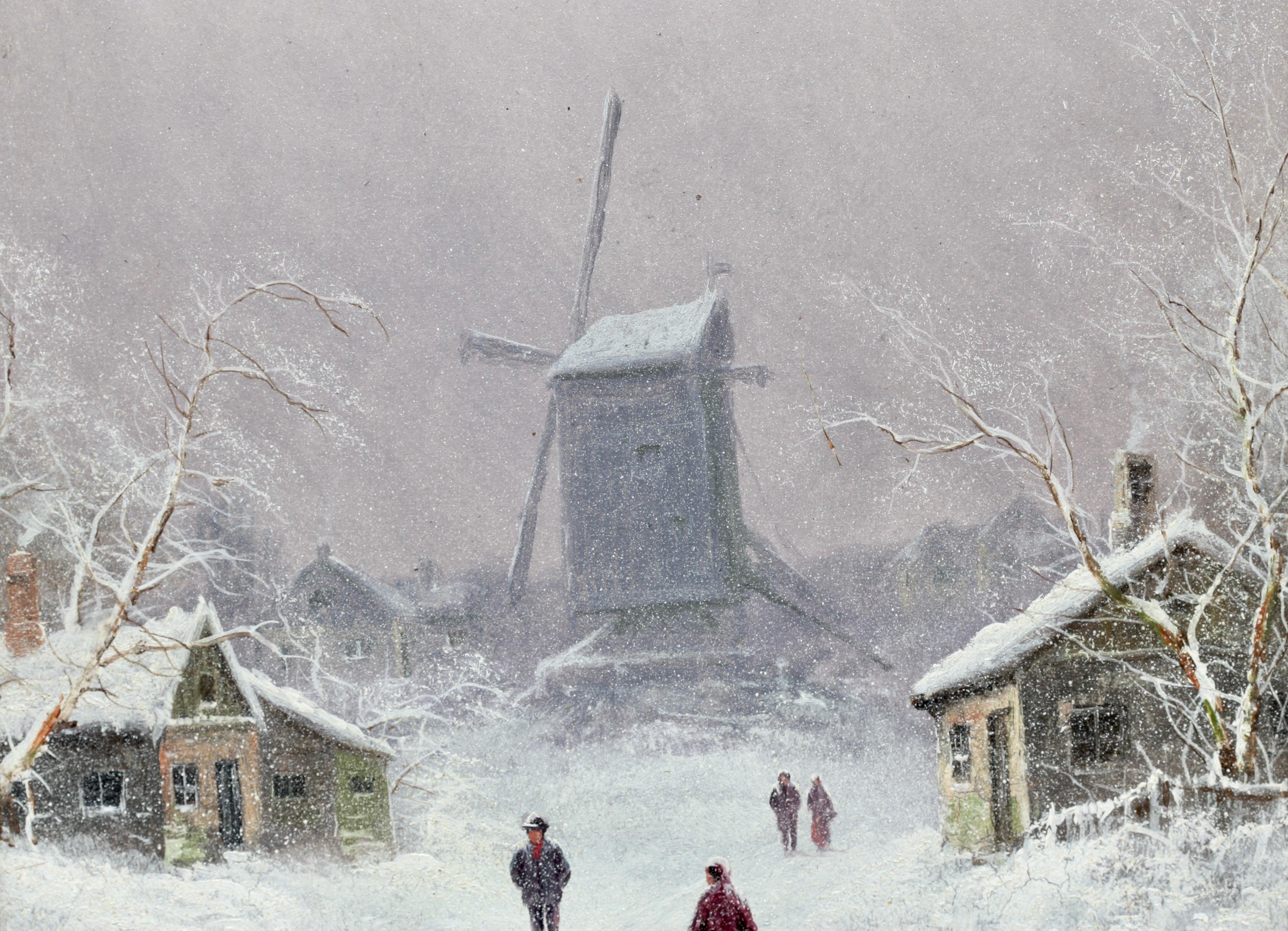 Niels Christensen: „Wintertag“, Öl auf Karton im Angebot 1