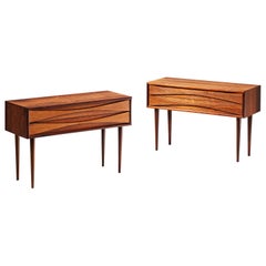 Niels Clausen Pair of 1960s Rosewood Bedside Cabinets