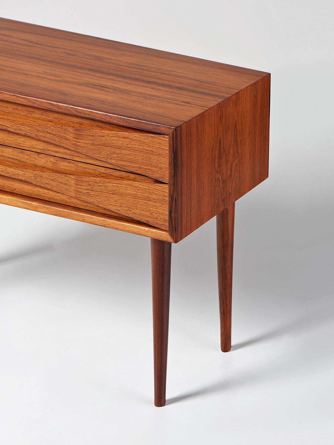 Danish Niels Clausen Pair of 1960s Rosewood Nightstands