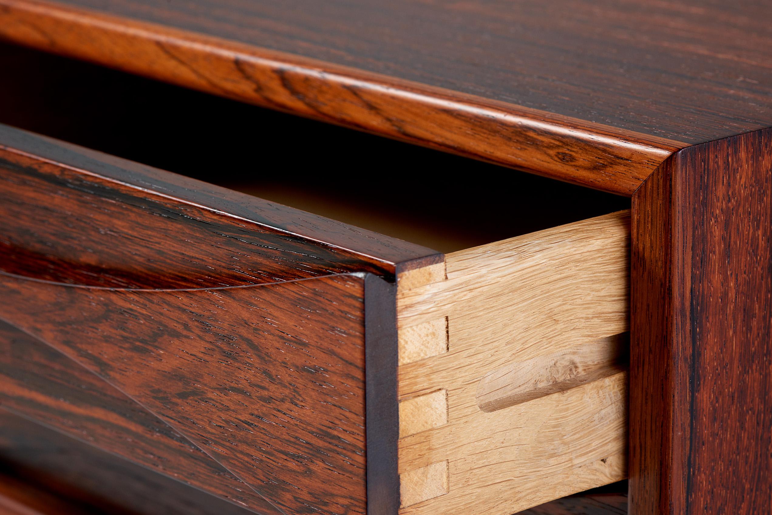 Niels Clausen Rosewood Nightstands c1960s In Good Condition For Sale In London, GB