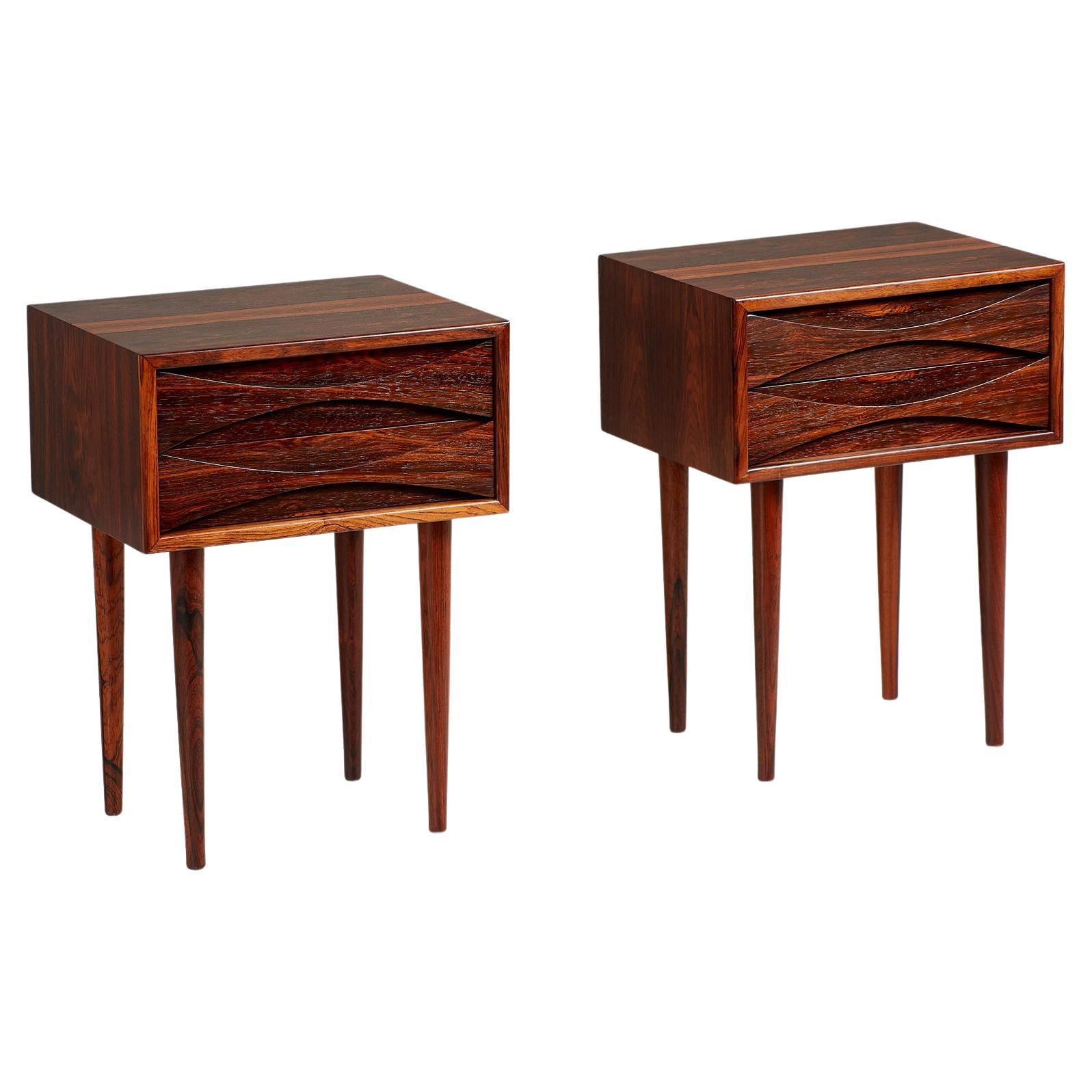 Niels Clausen Rosewood Nightstands c1960s