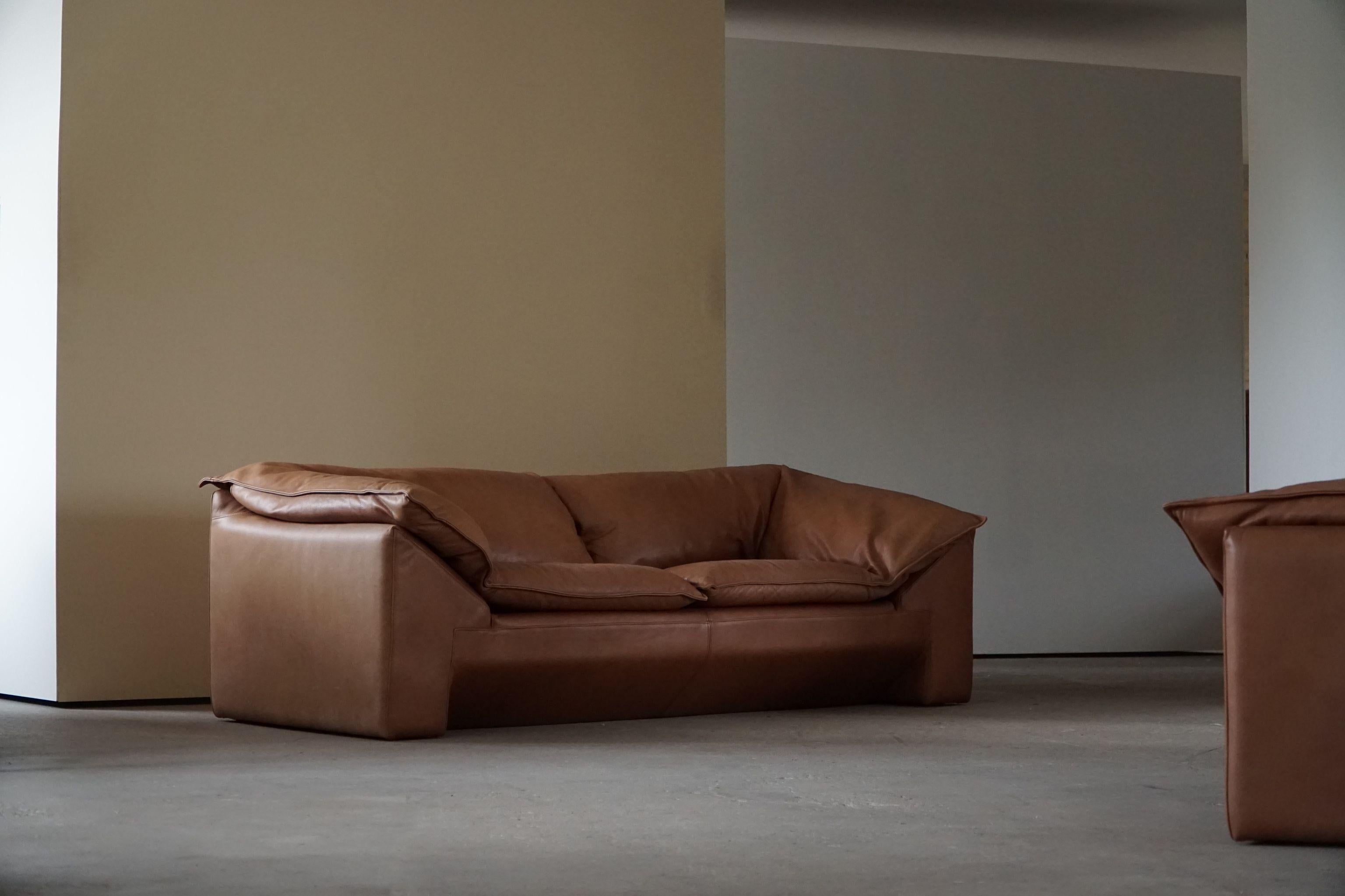 Niels Eilersen, 2,5-Fuß-Sofa, Modell „Monza“, dänisches Design, hergestellt in den 1970er Jahren im Angebot 7