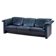 Vintage Niels Eilersen "Arizona" Blue Leather Sofa by Jens Juul Eilersen, 1970